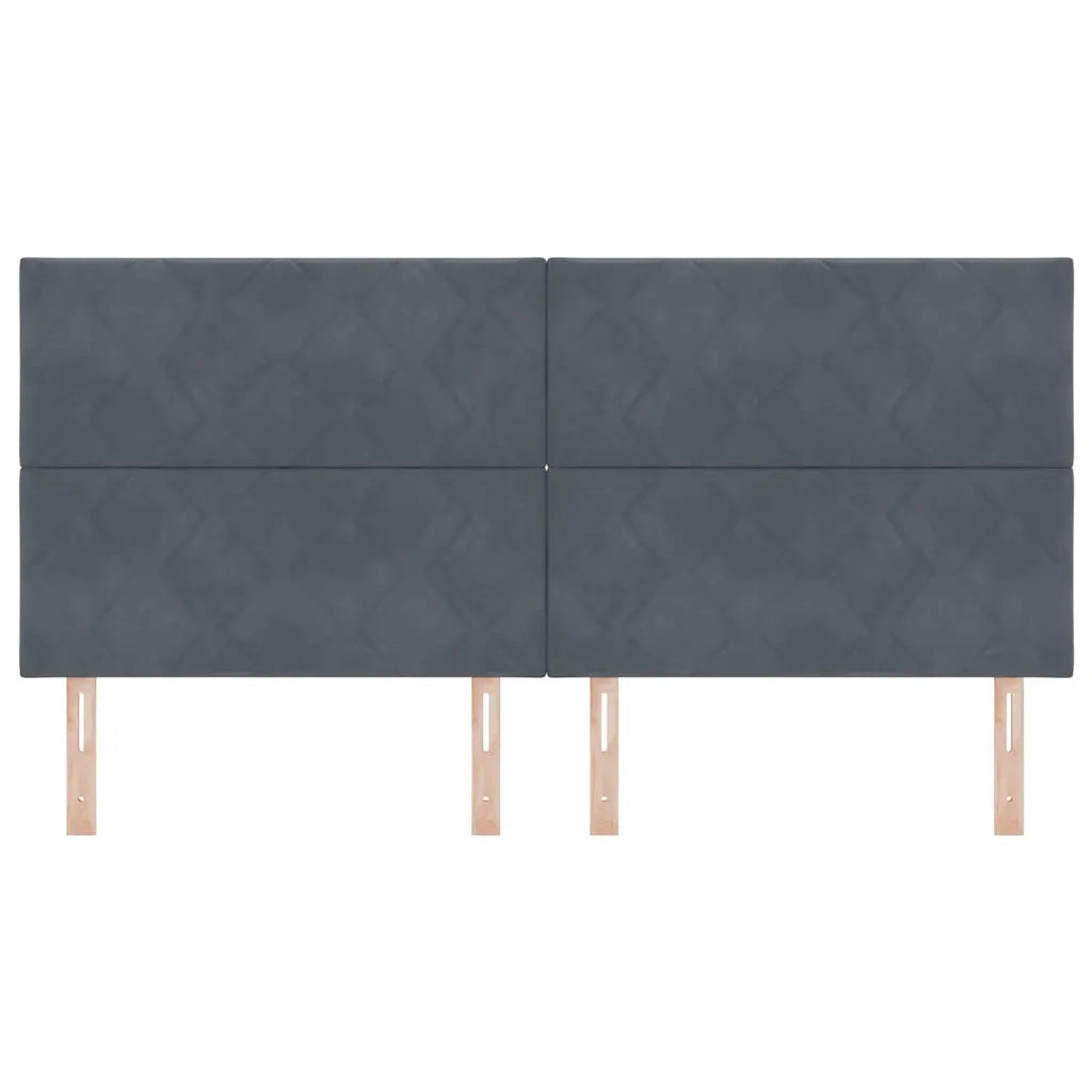 Testiera Grigio scuro 200 cm Velluto 3337959