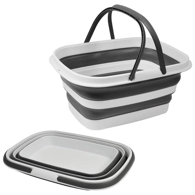 Blim bacinella rettangolare, catino flessibile salvaspazio, polietilene alta resistenza, 24 litri, BPA free, made in Italy, per bucato e pulizie