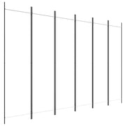 Divisorio a 6 Pannelli-Set di 6 pannelli Paravento Bianco 300x200 cm Tessuto
