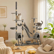 Cat Scratching Post With Sisal Scratching Columns 230 - 250 Cm Grey
