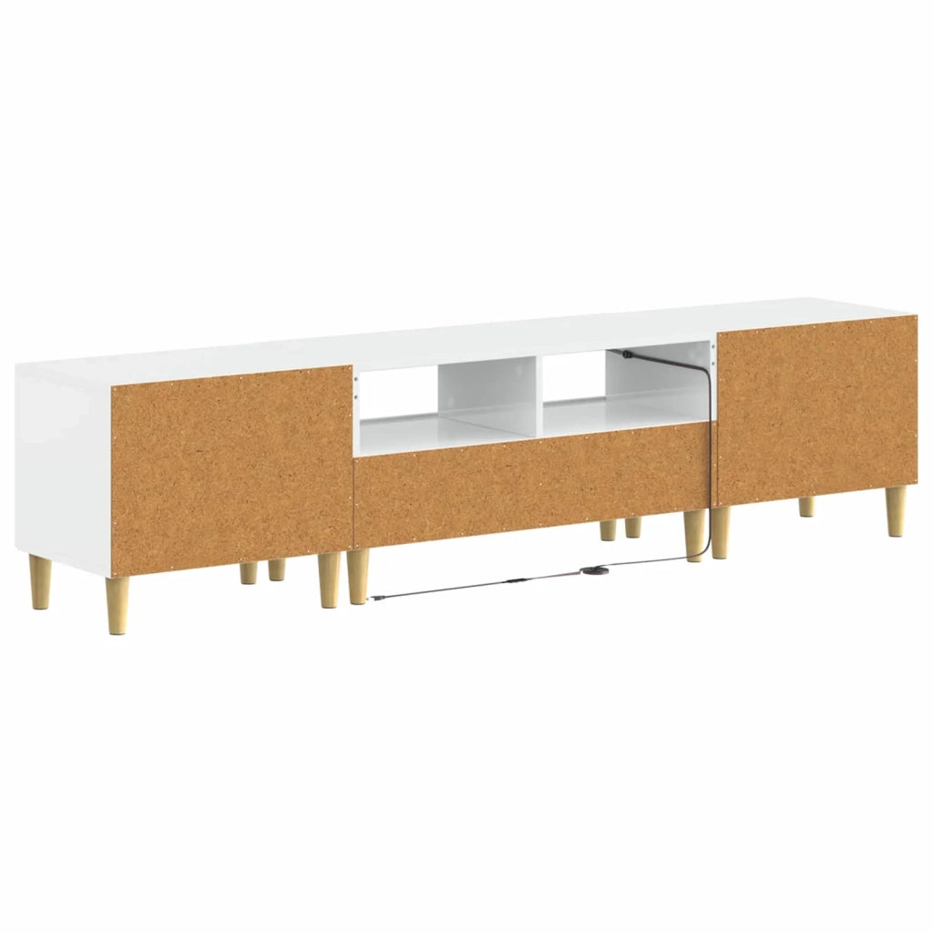 Mobile TV LED a 5 pezzi Bianco Lucido Legno ingegnerizzato 3416601