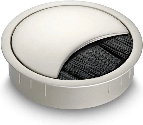 Cassa di connessione in acciaio inossidabile con chiusura a spazzola - Diametro di taglio 80 mm - Altezza 21 mm - Cassa di connessione per cavi adatta per più cassette di connessione