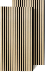 Set di 1 pannello acustico - legno - velluto nero - 60 x 120 x 2,1 cm