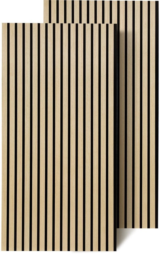 Set di 1 pannello acustico - legno - velluto nero - 60 x 120 x 2,1 cm