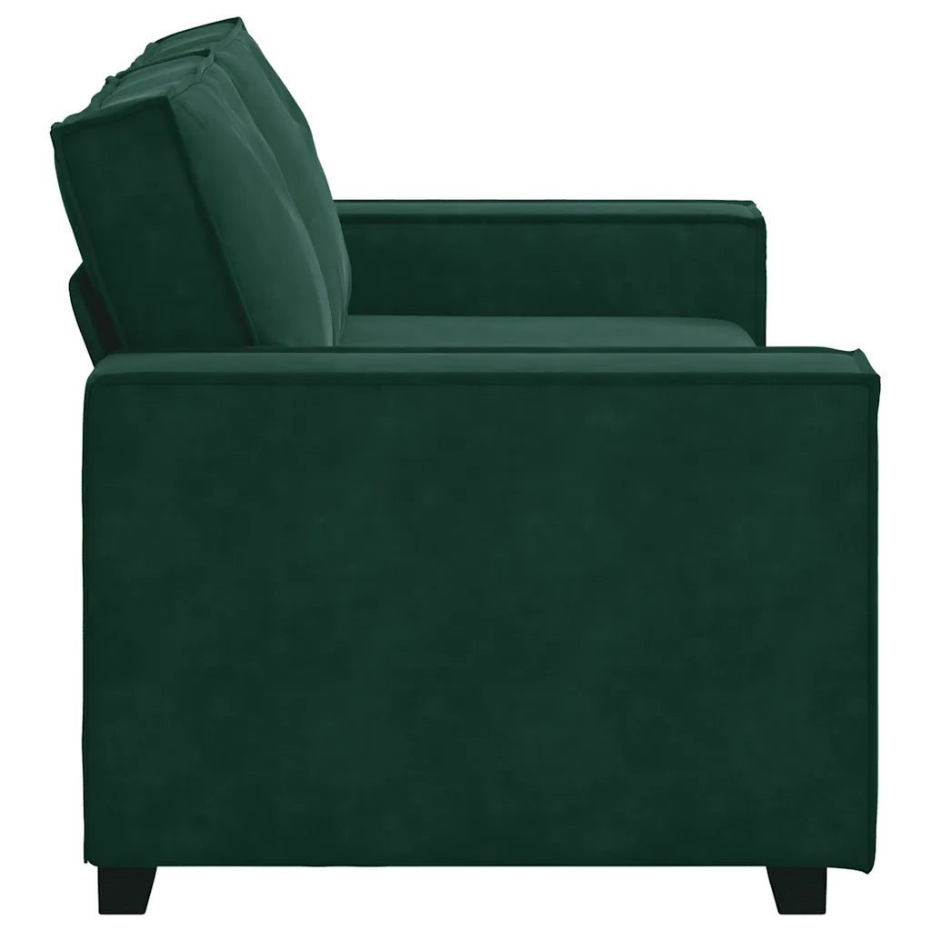 Divano a 2 Posti Verde Scuro 180x78x84 cm in Velluto 4105022