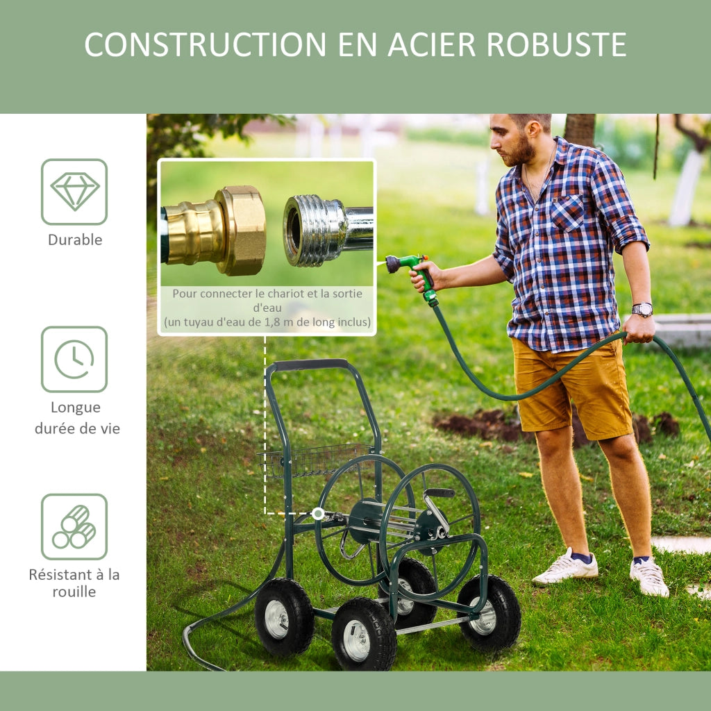 Carrello Avvolgicavo ¨C Zephmum ¨C 70 m, Verde, Metallo