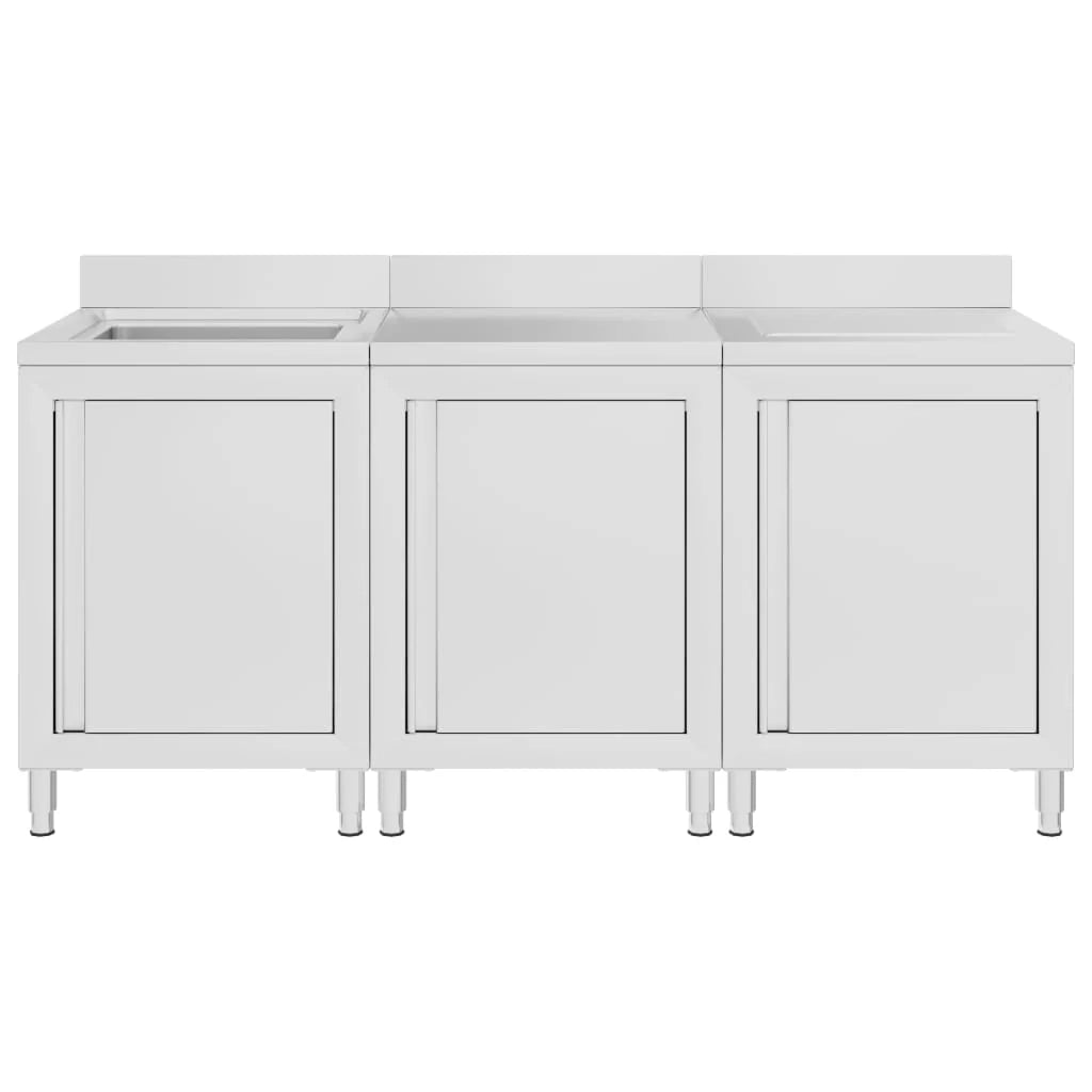 Lavello da cucina professionale 180 x 60 x 96 cm acciaio inox 02_0000721