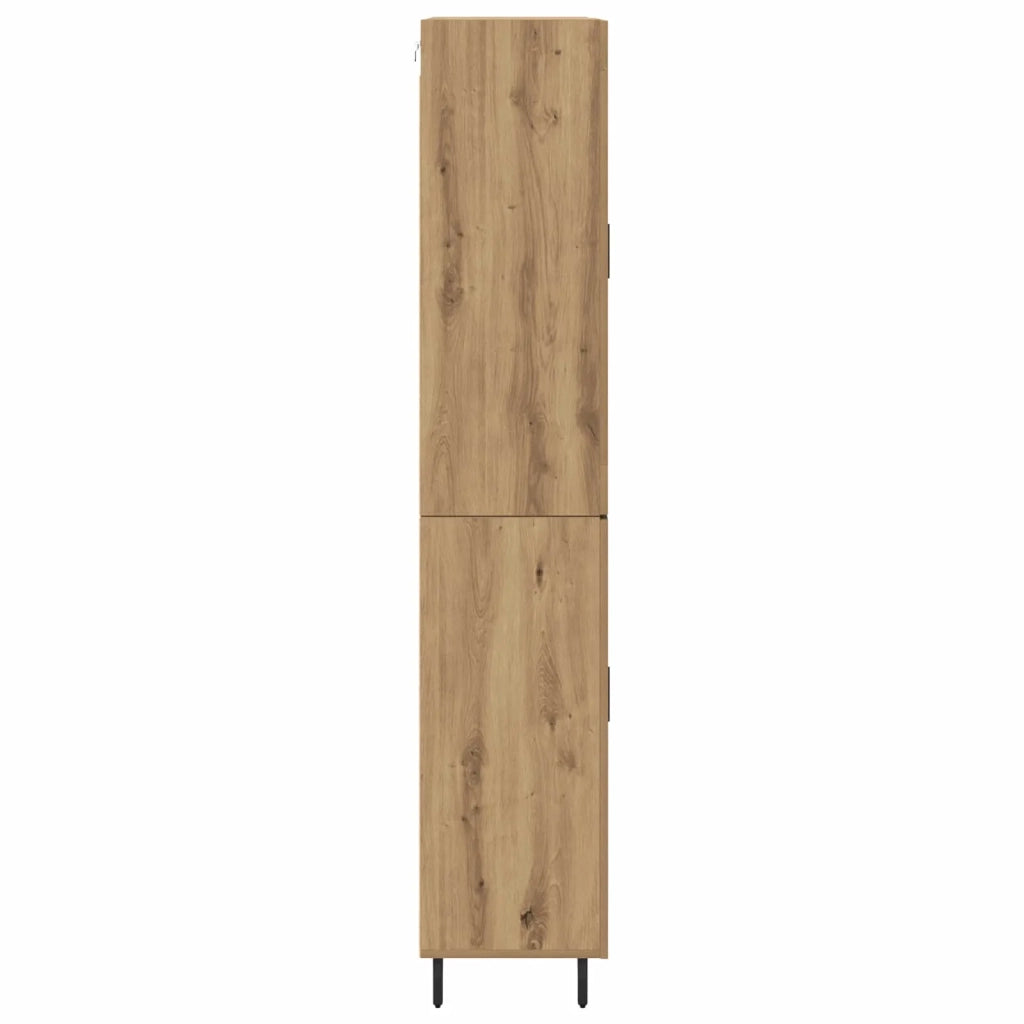 Credenza 2 pcs Rovere artigianale Legno multistrato 3416008