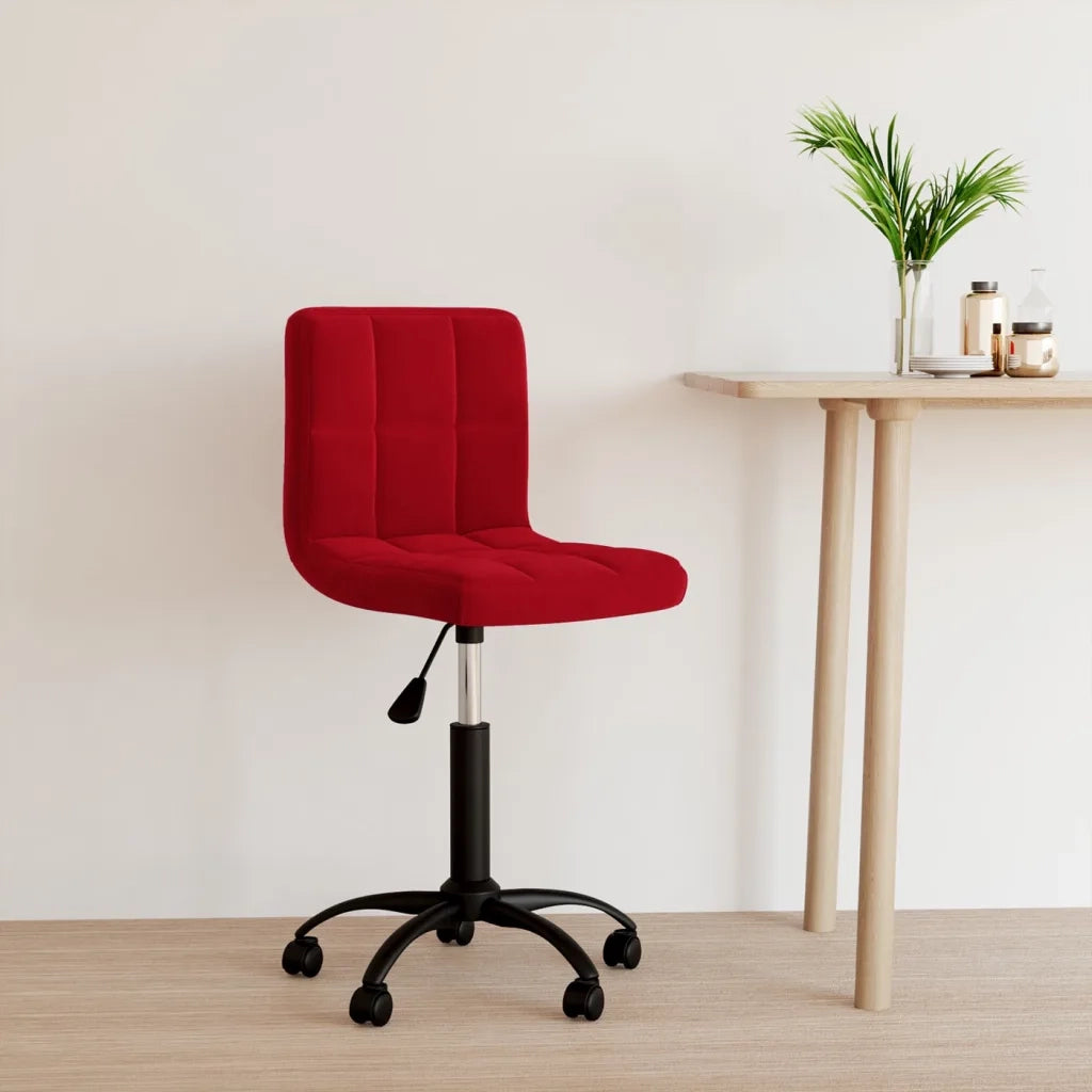 Sedia Girevole da Ufficio Rosso Vino in Velluto cod mxl 15761