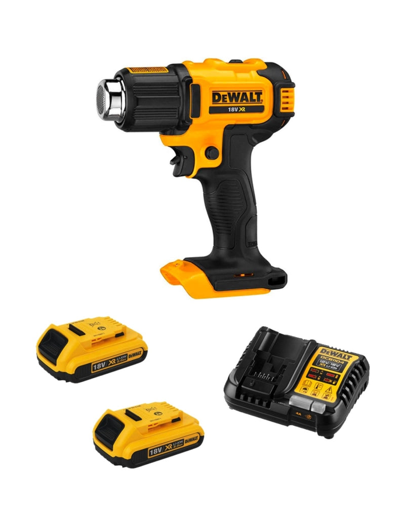 Pistola Termica DeWALT DCE530D2-SK (2 x 2,0 Ah + DCB1104)