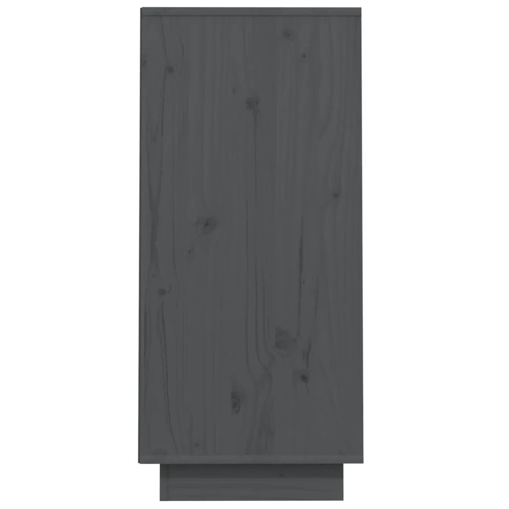Mobile consolle rustico in legno di pino 60 x 34 x 75 cm ampio spazio contenitivo complemento d'arredo per soggiorno grigio 02_0048111