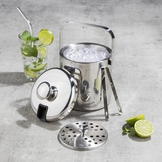 Ice Bucket Zin Zucchero con Doppia Parete in Acciaio Inossidabile 1,5L con Spedizione Gratuita