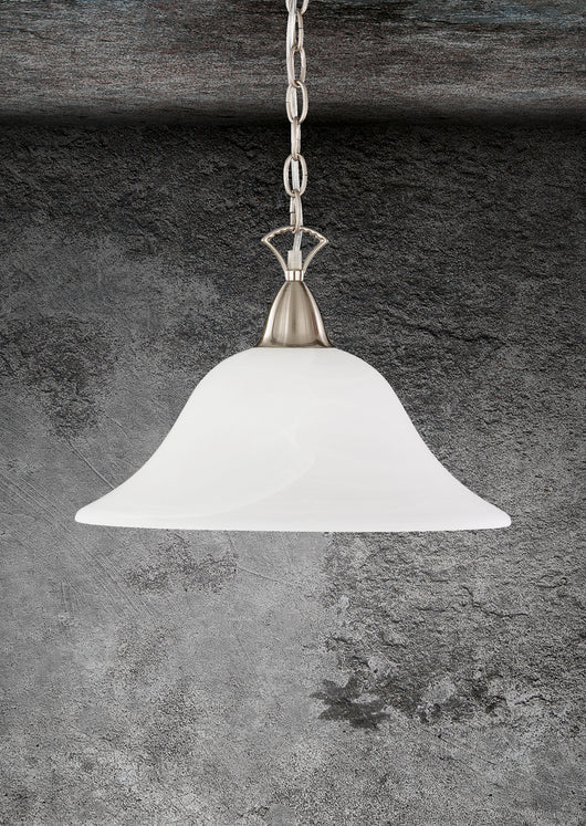 Lampada a Sospensione da Interno  E27 in Metallo Nickel Opaco