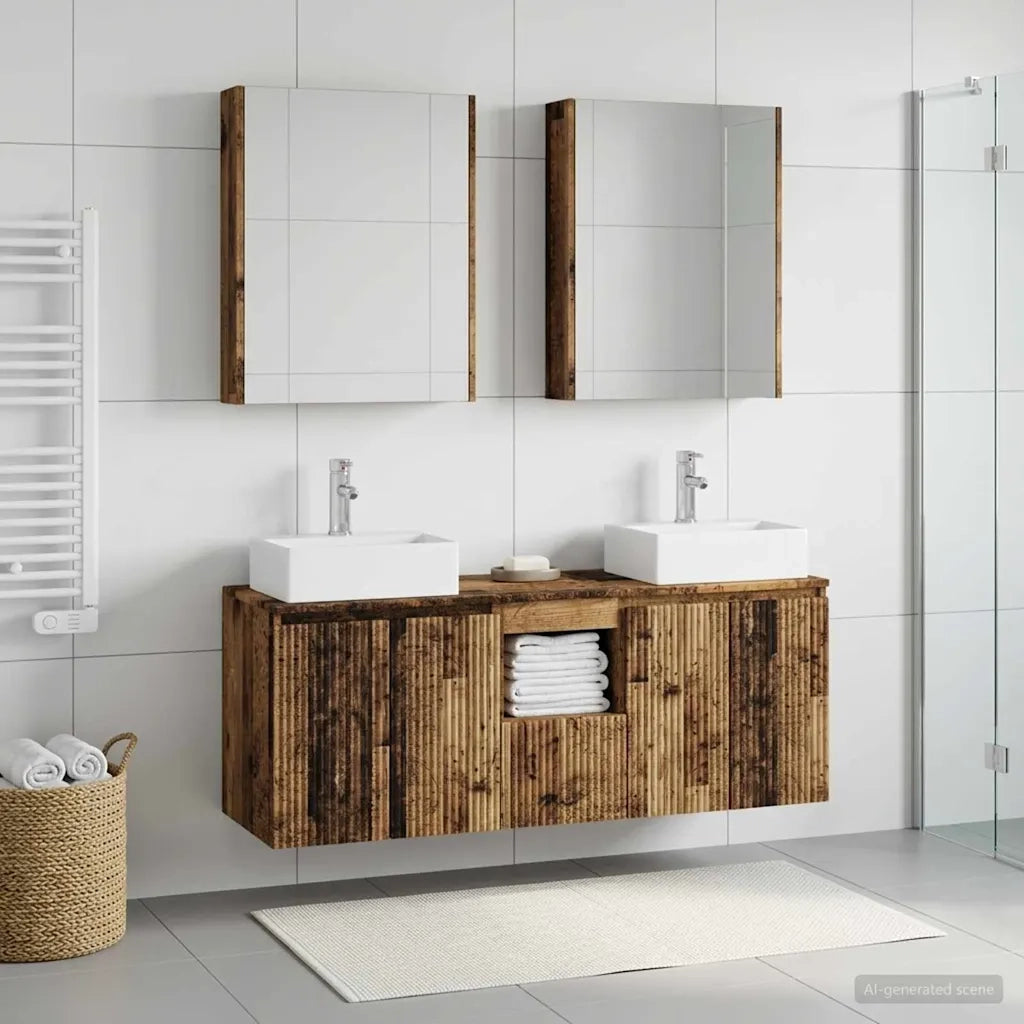 Set di Armadi da Bagno 5 pcs Legno antico Legno ingegnerizzato 3406413