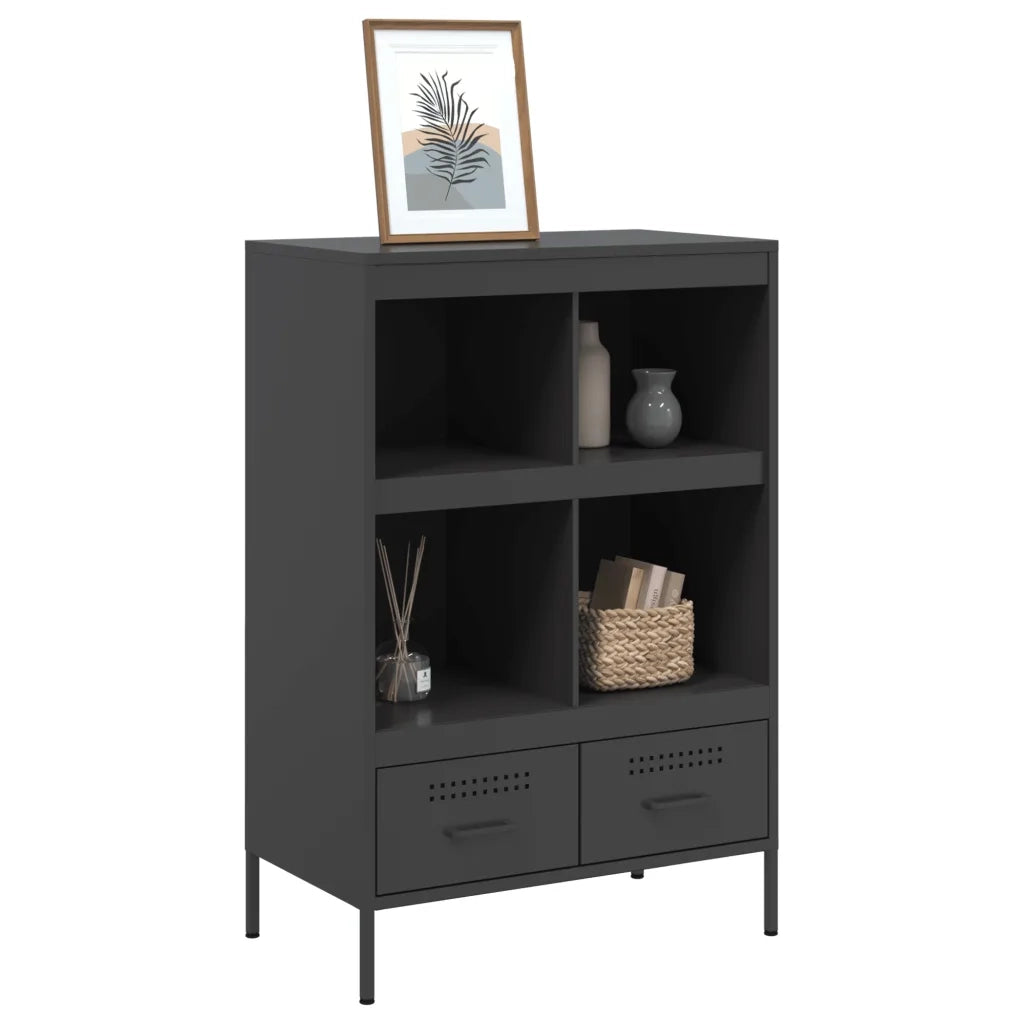 Credenza Nera 68x39x101,5 cm in Acciaio 843102