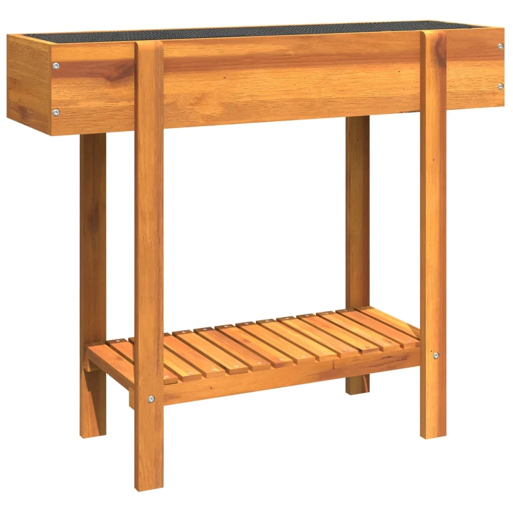 Vaso per fioriera aiuola rialzata piante fiori terrazza giardino giardino 90 x 30 x 75 cm legno massello acacia marrone 02_0039467