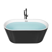 Moderna Vasca da Bagno Freestanding in Acrilico Sanitario Nero cm