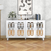 Credenza con Specchio e Ante ¨C MINIMAL ¨C Bianco, 160x40x84