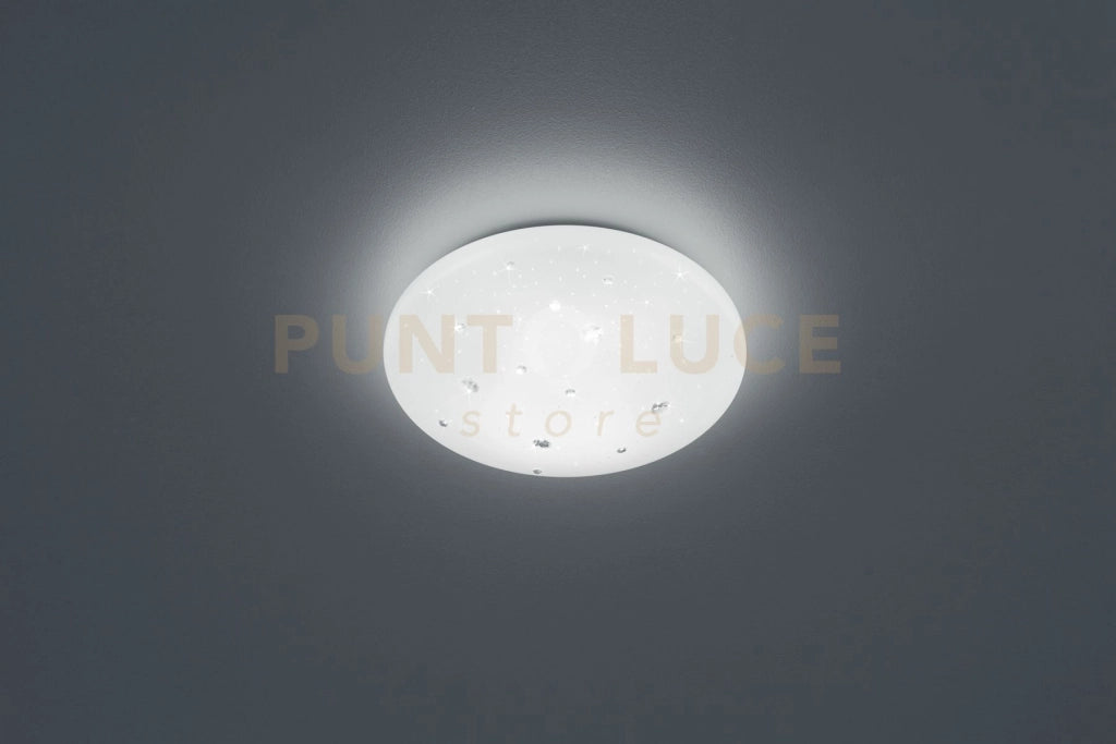 ACHAT PLAFONIERA LED CON APPLICAZIONI CRISTALLI DIFFUSORE EFFETTO CIELO STELLATO IP44 D.30CM 4000K 1160LM 12W