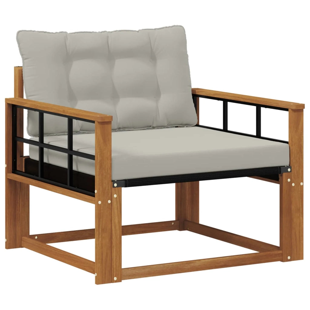 Set di divani da esterno-Sofa da giardino Legno di Acacia Massello e Textilene 168739
