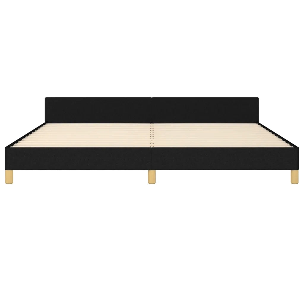 Giroletto senza Materasso Nero 200x200 cm in Tessuto 3125245