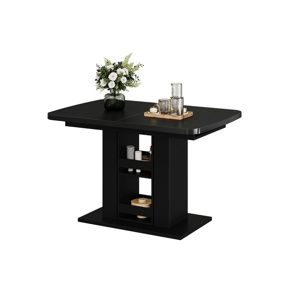 Vicco tavolo da pranzo allungabile Nero 120 x 80 cm