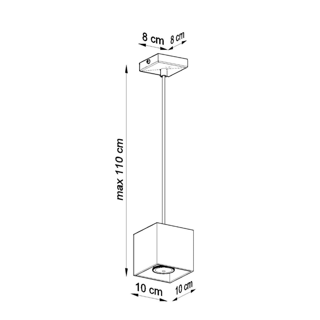 Lampada a sospensione QUAD 1 nero