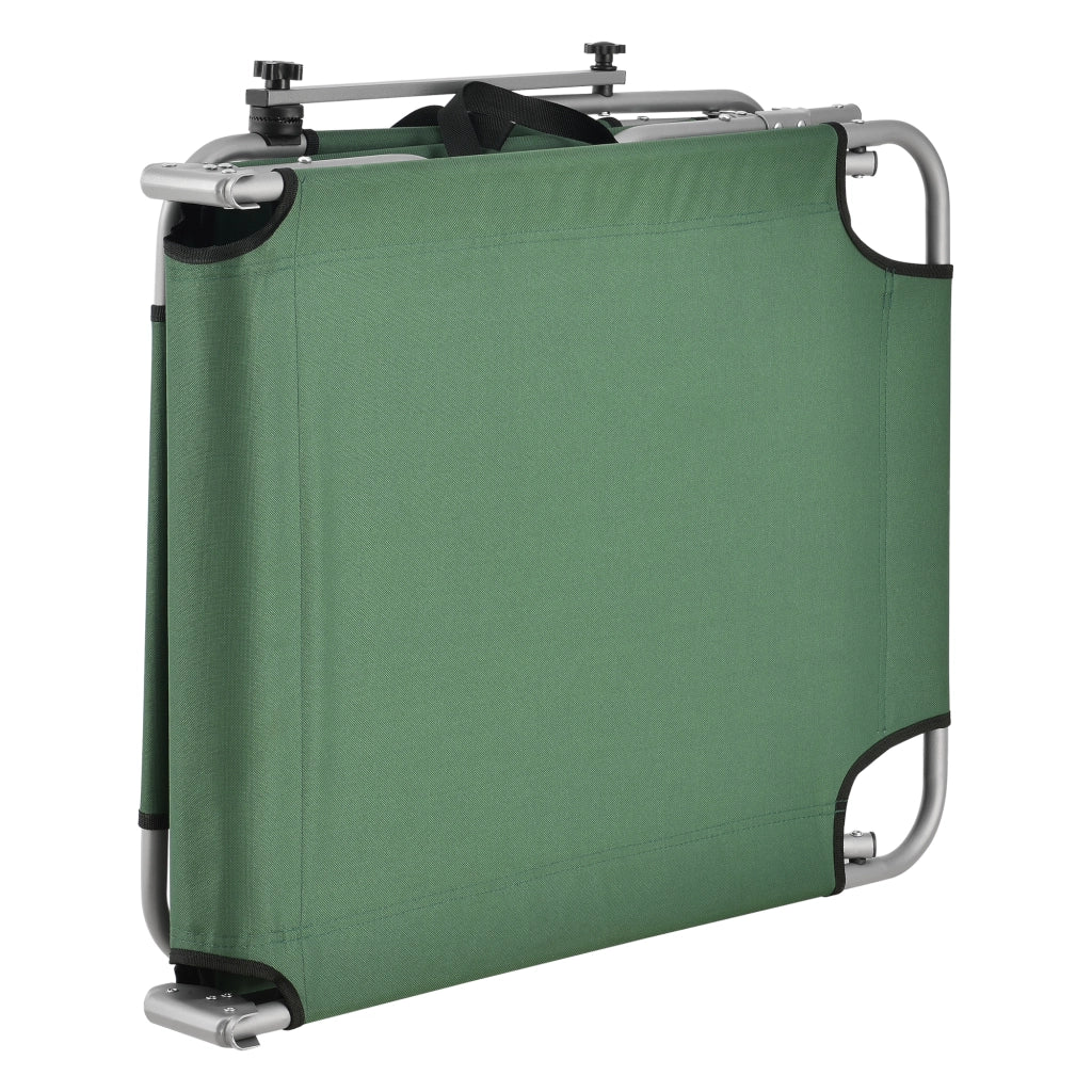 Set di 2 Lettini Prendisole Argozelo Pieghevoli con Tettuccio Parasole Regolabile - Verde Scuro casa.pro