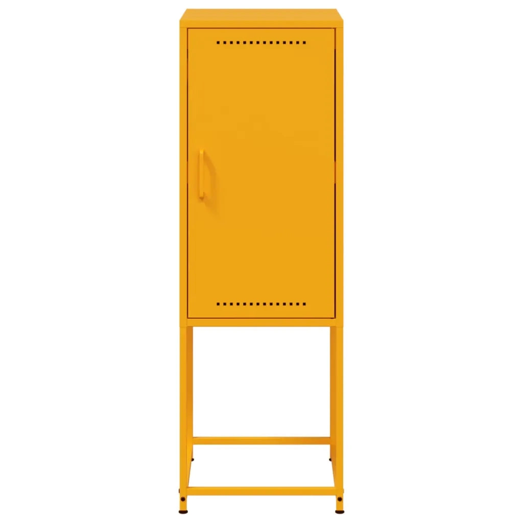 Credenza Giallo Senape 36x39x107 cm in Acciaio