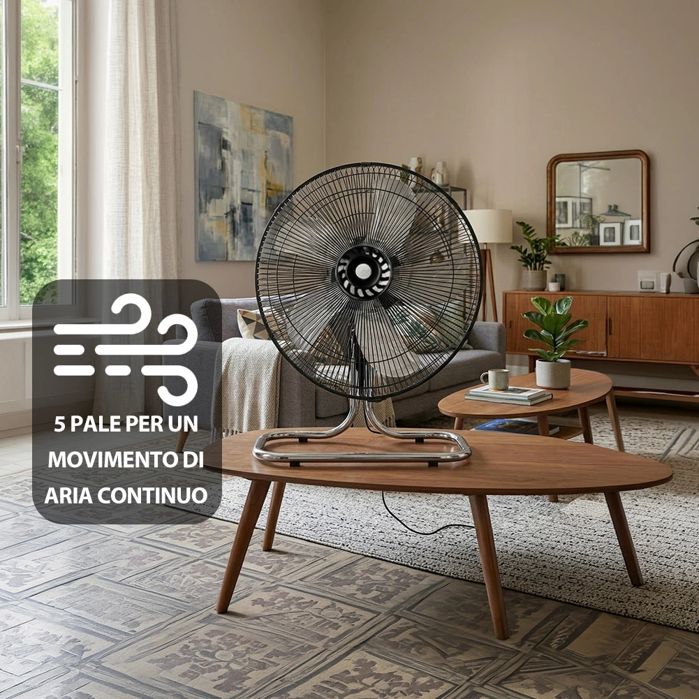 Ventilatore Manila 3in1 con Pale in Acciaio Testa Oscillante 3 Velocità 45x125cm