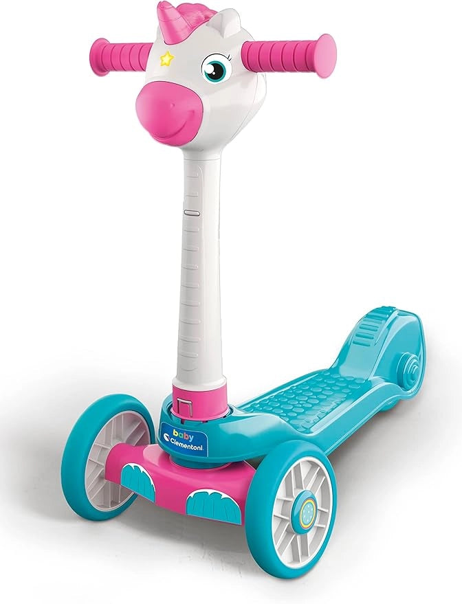 Baby Unicorn Push Scooter, Monopattino Bambina 2 Anni con 3 Ruote, Gioco da Esterno ed Interno,Baby Clementoni,Eta 2-4 a