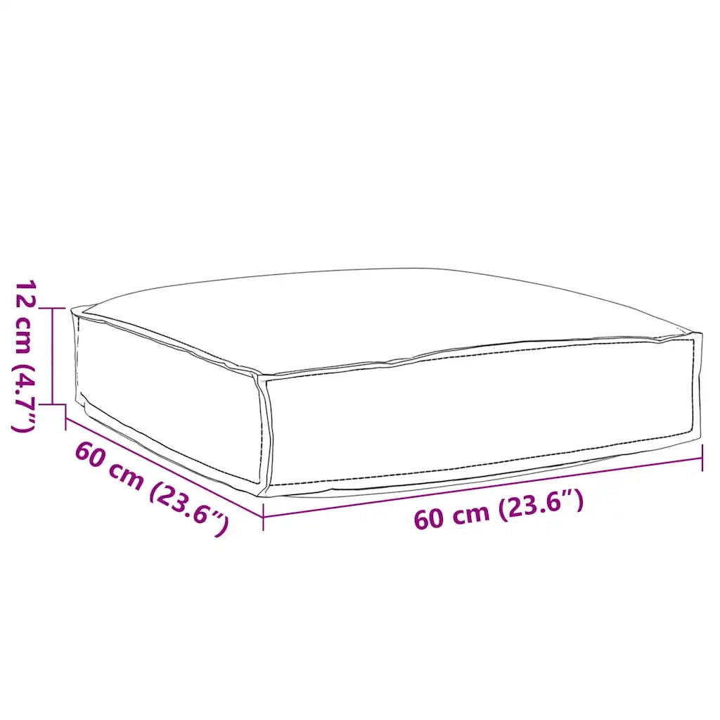 Cuscino Blu Reale 60 x 60 x 12 cm Tessuto Oxford 42001495
