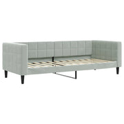Letto singolo | Letto per adulti | Letto da Giorno Grigio Chiaro 80x200 cm in Velluto