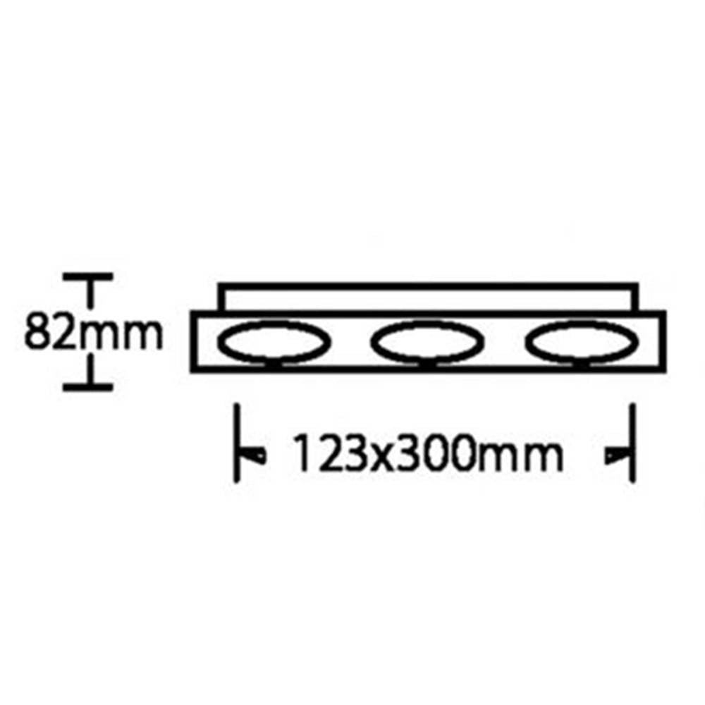 Trade Shop - Porta Faretto Triplo Orientabile Ad Incasso Nero Per Lampadine Gu10 Gu5.3 P33-n3 -