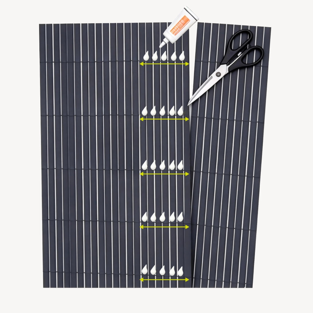 Tappeto Frangivista Cefalu in PVC Schermatura per Recinzione a Lamelle da 19 mm 90 x 500 cm - Antracite casa.pro