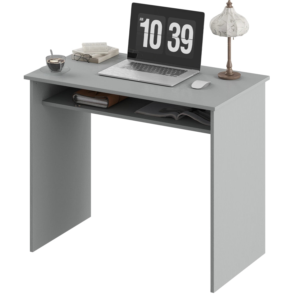 Scrivania per computer con ripiano ¨C Minimal ¨C 90x50x74 cm grigio