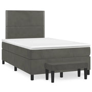 Giroletto a Molle con Materasso Grigio Scuro 120x190 cm Vellutocod mxl 92255