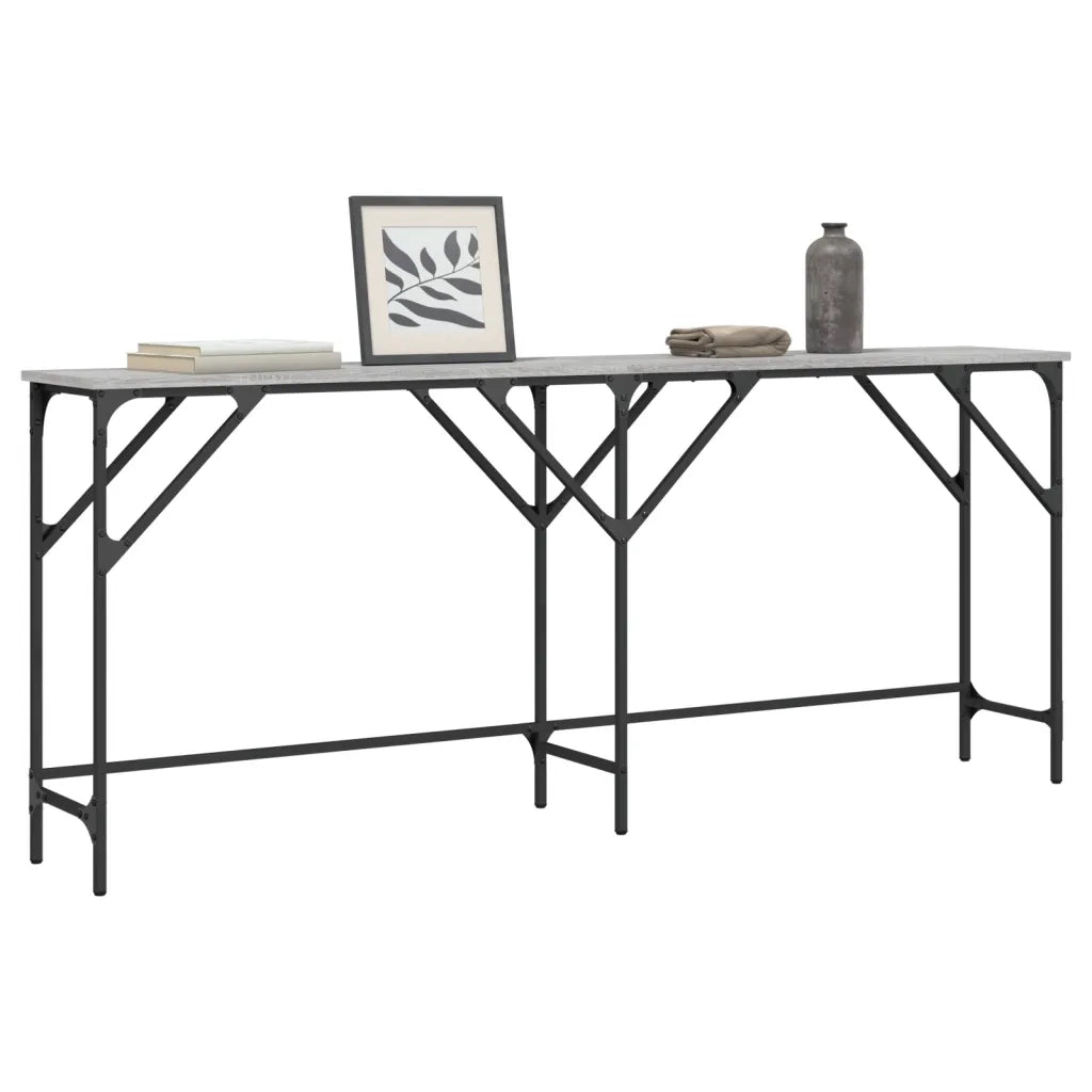 Tavolo Consolle | Tavolo d'Ingresso Grigio Sonoma 180x29x75 cm in Legno Multistrato