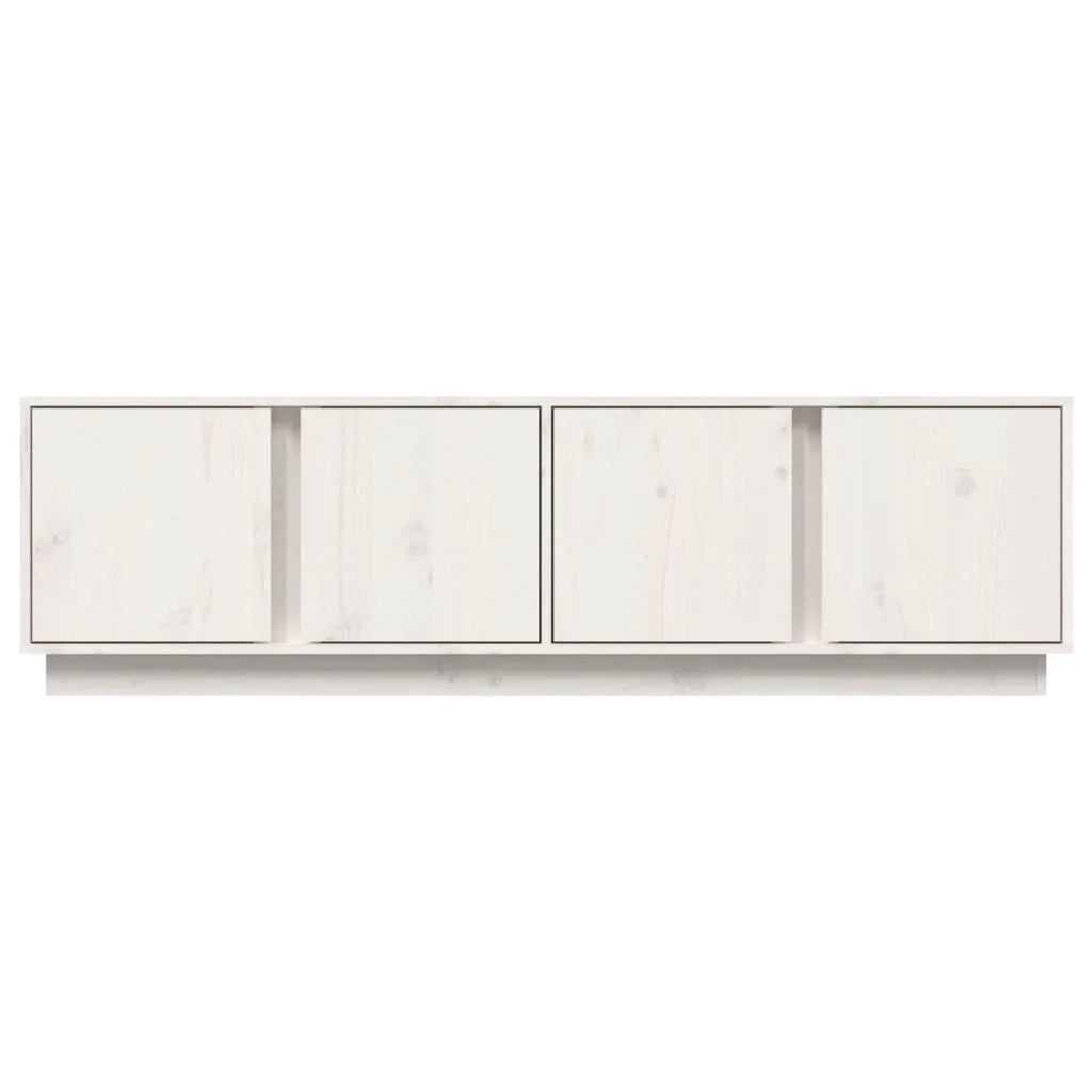 Mobile TV multimediale scaffale TV mobile TV sala da pranzo soggiorno camera da letto 140 x 40 x 40 cm legno di pino massiccio bianco 02_0025934