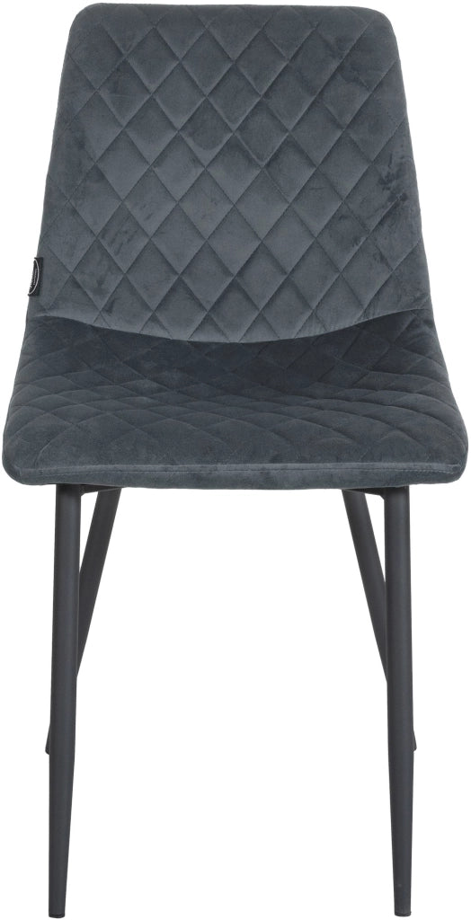 Sedia da pranzo Telde Velvet grigio scuro