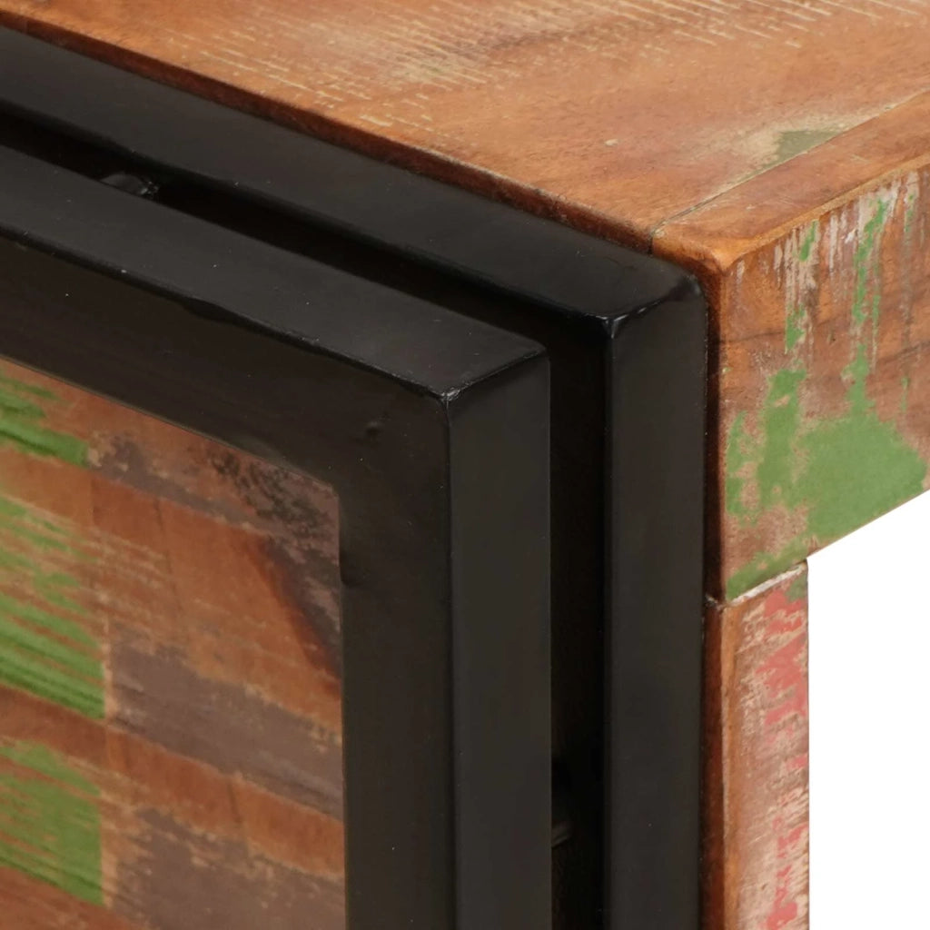 Portabottiglie 120 x 45 x 33 cm Legno massello riciclato 4104765