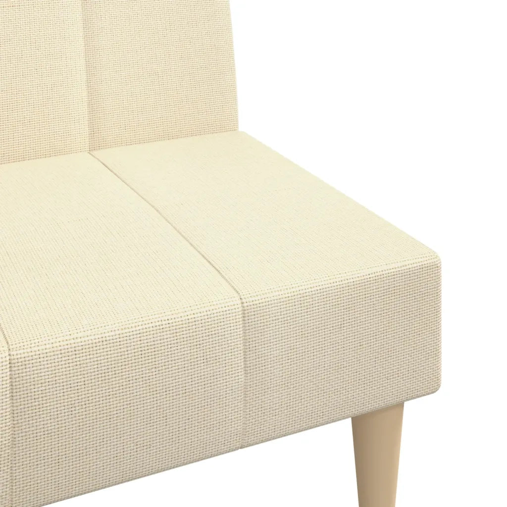 Divano letto | Sof¨¤ letto | Letto singolo a 2 Posti Crema in Tessuto