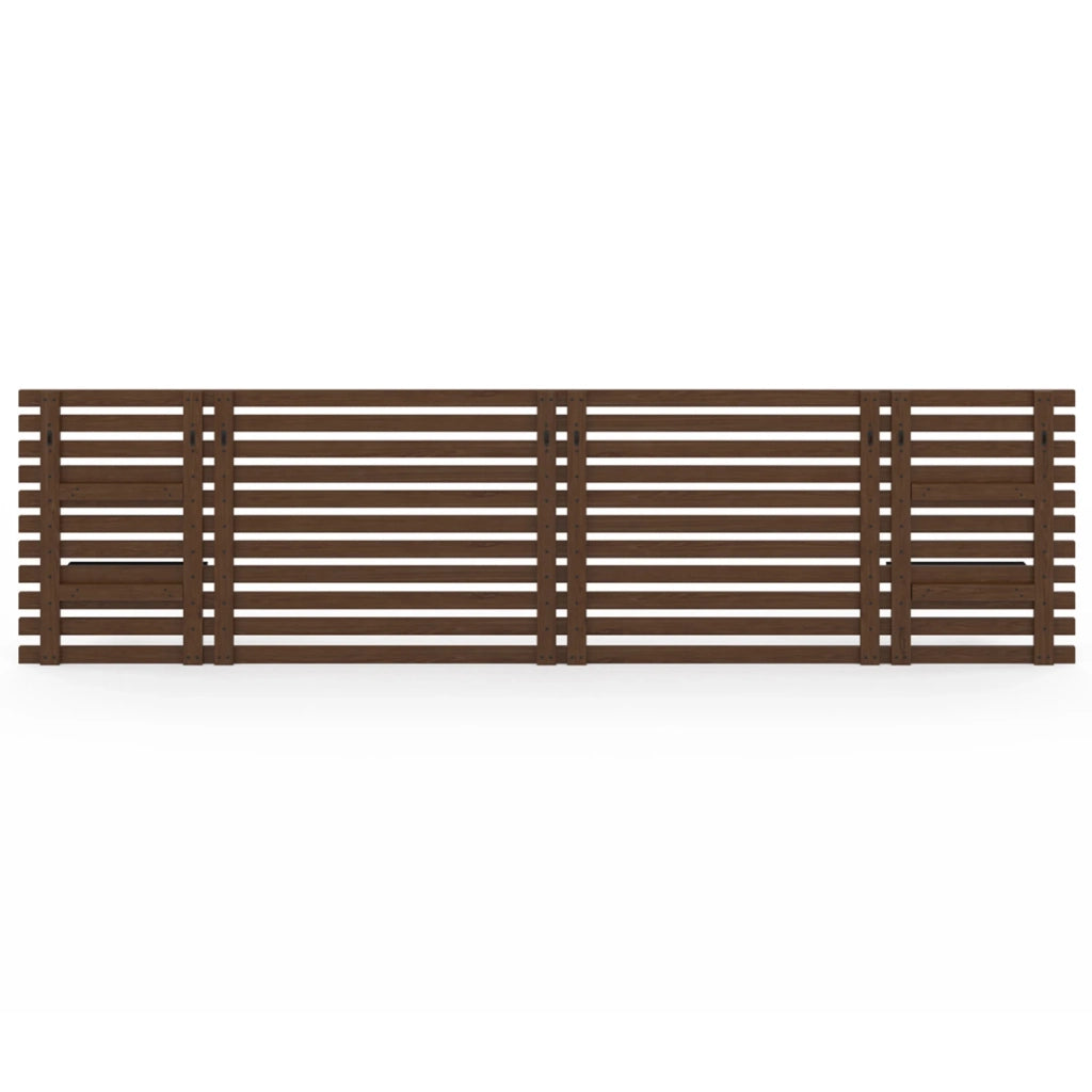 IDMarket - Testiera effetto doga 240 cm in legno invecchiato e ripiani neri AVA