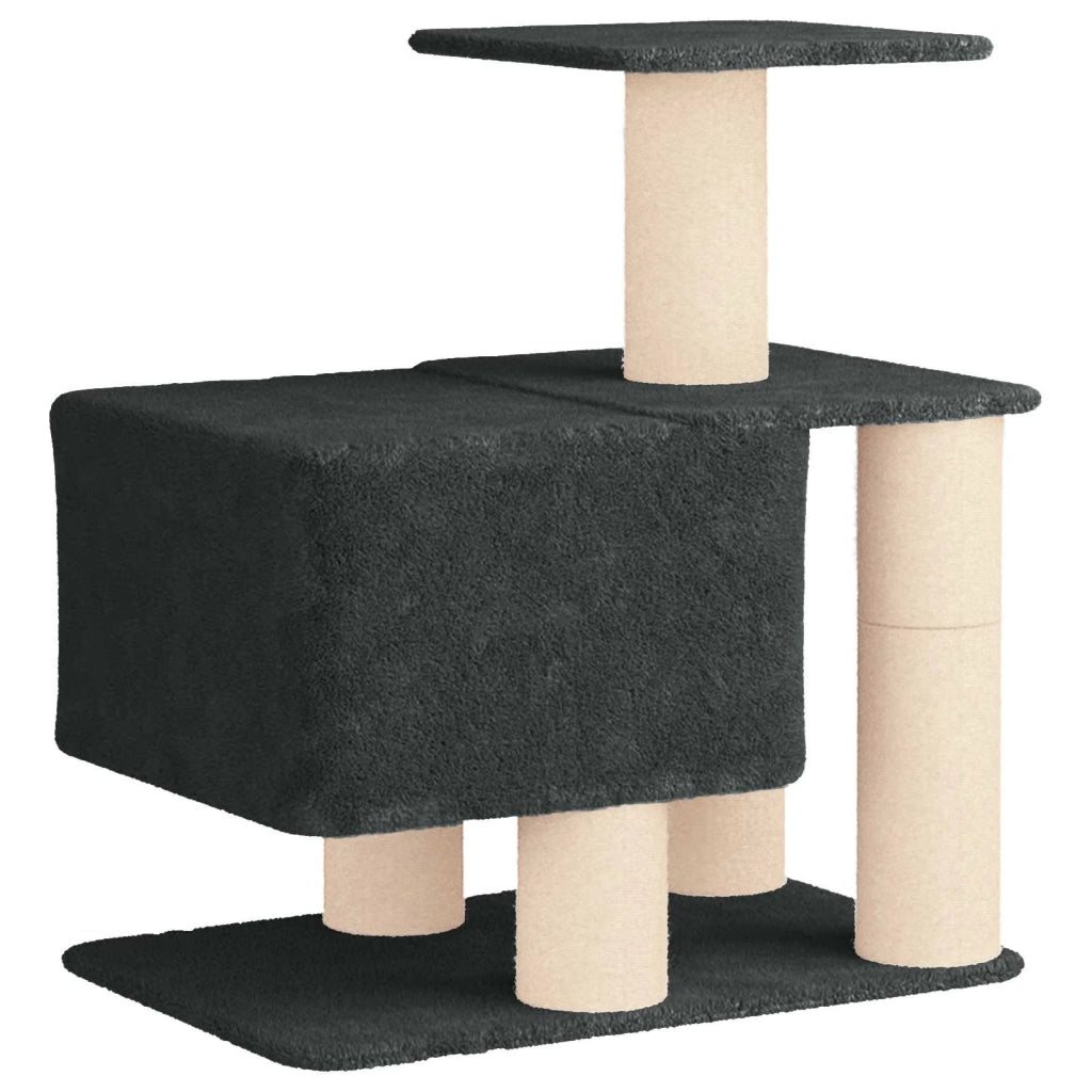 Albero per gatti con pali per graffiare in sisal Grigio Scuro 42033056