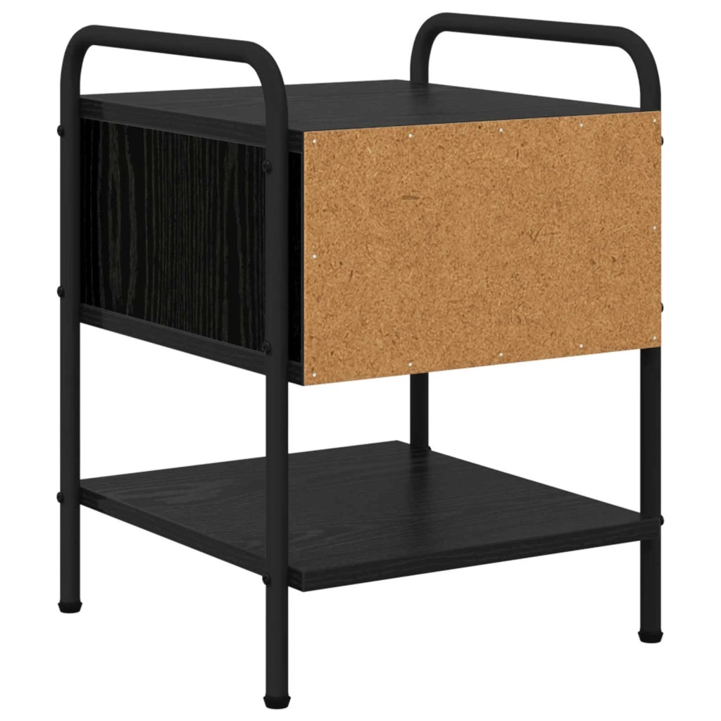 Armadio da Notte Rovere Nero 35 x 36,5 x 47 cm 8007659