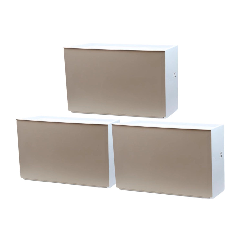 SET 3 SCARPIERE IN PROPILENE 51 X 17 X H39 CM  COMPONIBILI IMPILABILI TORTORA
