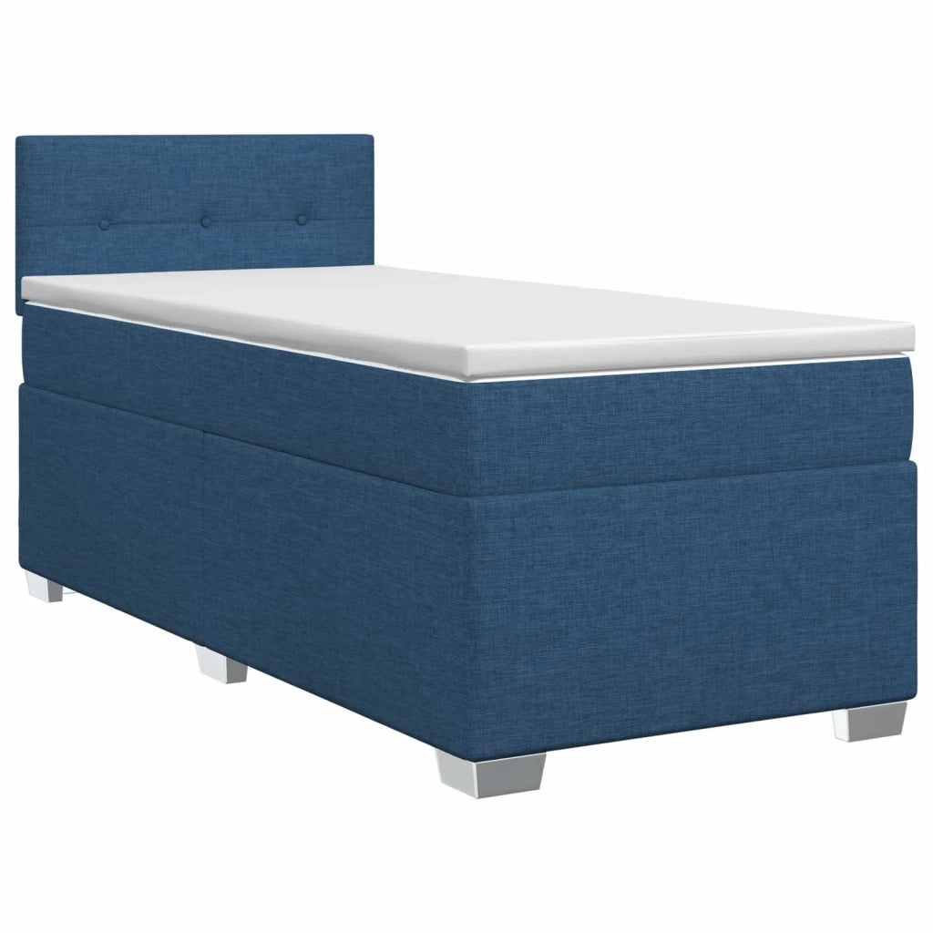 Letto box spring con materasso Blu 90 x 200 cm Tessuto 3450396