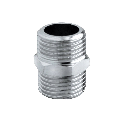 NIPPLES DOPPIO OTTONE CROMATO- 1/8- RINAL- pezzi 1