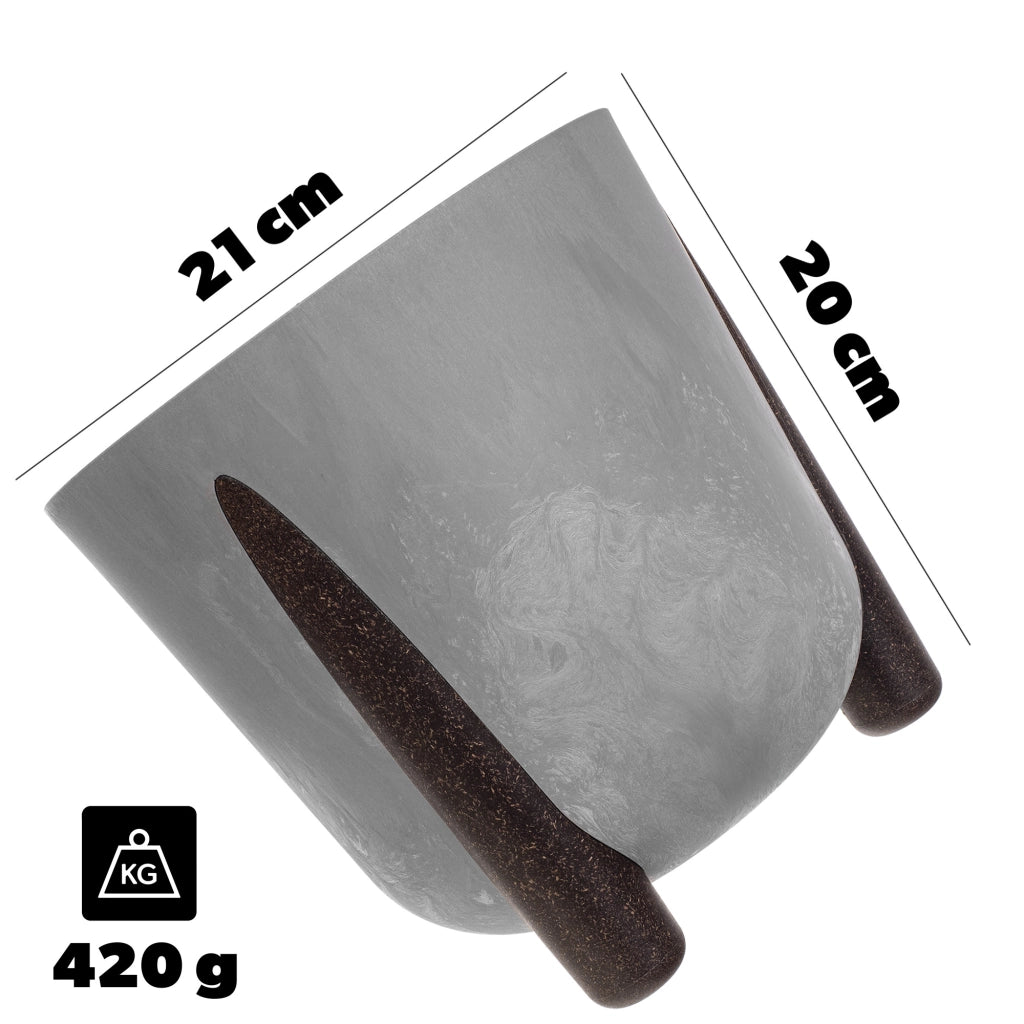 Vaso da fiori KADAX, coprivaso, supporto per fiori, grigio, 21 cm