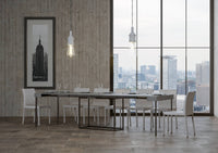 Consolle Allungabile 90-300x40x77 cm in Nobilitato Grigio